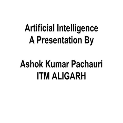 Artificial Intelligence | PPT