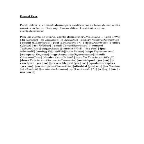 Dsmod user | DOCX