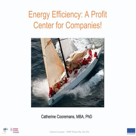 Energy efficiency: a profit center for companies! 