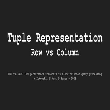 Tuple Representation - Row vs Column | PPT