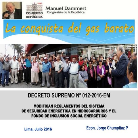 EXPOSICIÓN SOBRE DS Nº 12 2016-MEM