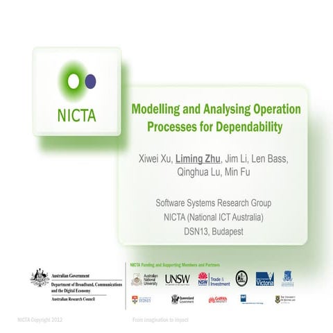 Modelling and Analysing Operation Processes for Dependability 
