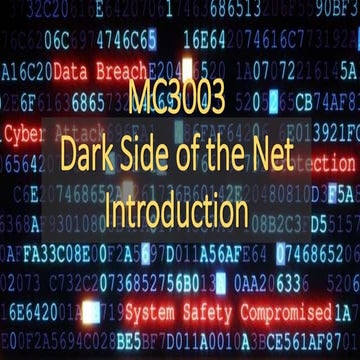 Dark Side of the Net Lecture 1 Introduction