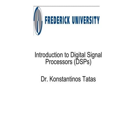 digital signal processing Power point presentation