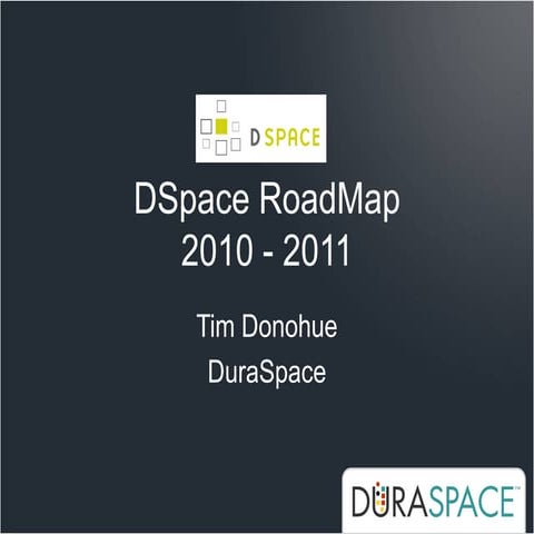 DSpace RoadMap 2010