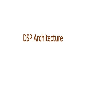 Introduction to DSP Processors-UNIT-6 | PPTX