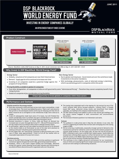 Dsp Blackrock Natural Resources And New Energy Fund Growth DSP BlackRock World Energy Fund | PDF