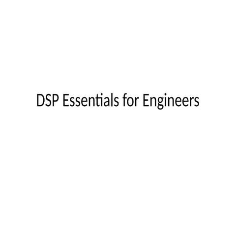 Dsp Essentials Presentation Pptx