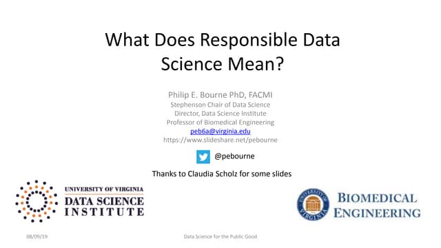 What Does Responsible Data Science Mean?