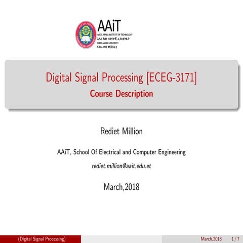 Digital Signal Processing[ECEG-3171]-L00