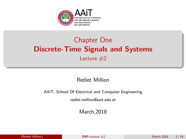 Digital Signal Processing[ECEG-3171]-Ch1_L02