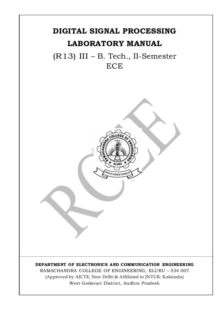 Dsp lab manual for ece
