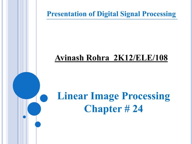 Linear Image Processing 