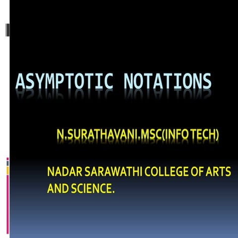 asymptotic notation | PPTX