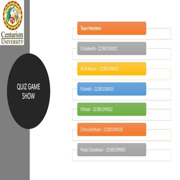 Interactive Quiz Game Show Using C Programming and Data Structures | PPTX