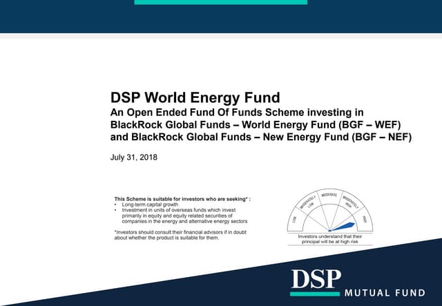 Dsp Blackrock Natural Resources And New Energy Fund Growth DSP World Energy Fund | PPT