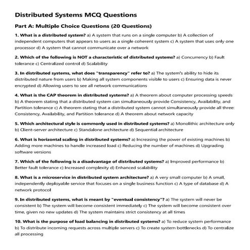 Distributed Systems Multiple Choice Questions | Practice for Exams & Interviews| Case Study Netflix