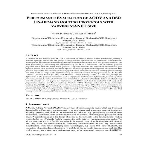 Dsr aodv performance