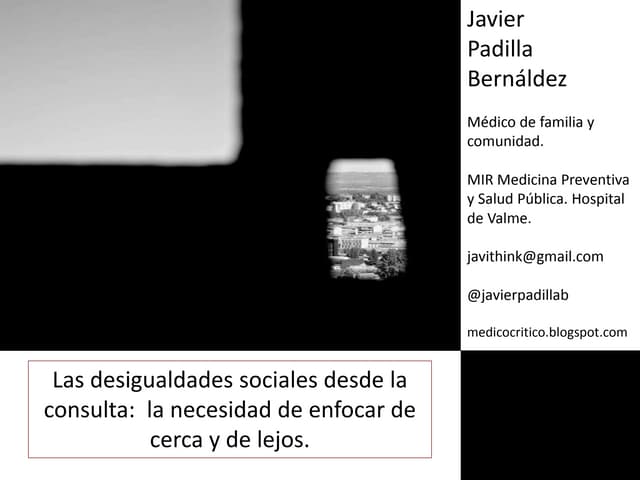 Desigualdades sociales en salud desde la consulta