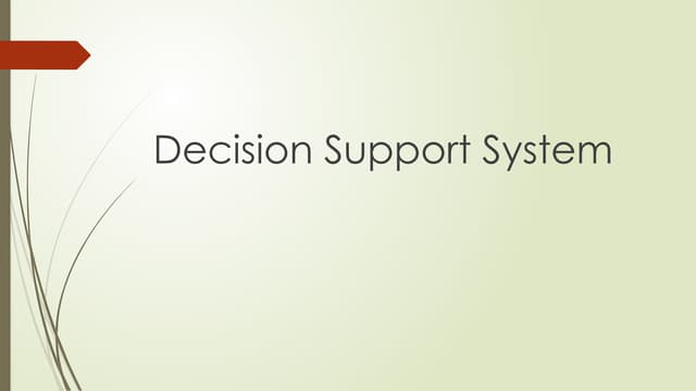 DSS and ESS.ppt for Students of M.Com in the subject MIS