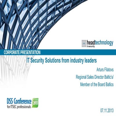DSS ITSEC 2013 Conference 07.11.2013  - HeadTechnology - IT security trends 2014