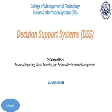 decision support system lecture five for business
