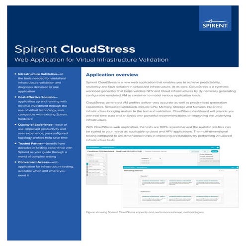 Spirent CloudStress - One click cloud validation