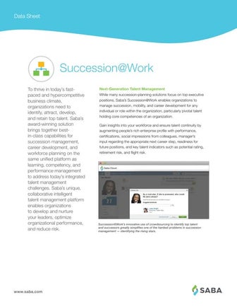 Data Sheet: Succession@Work