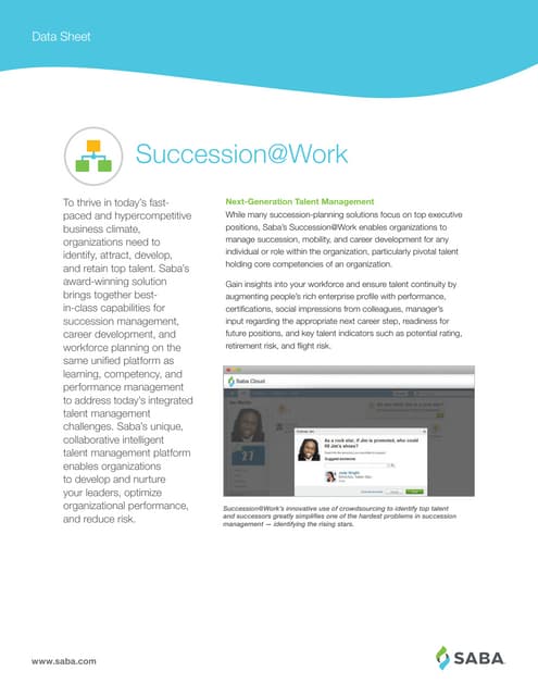 Data Sheet: Succession@Work