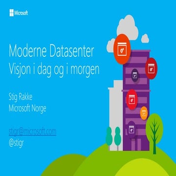 Dell Solutions Tour 2015 - Neste generasjons Windows Server og System Center,...