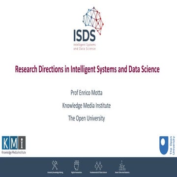 Research in Intelligent Systems and Data Science at the Knowledge Media Insti...