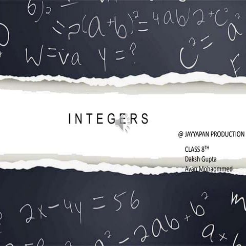 Addition and Subtraction of Integers 