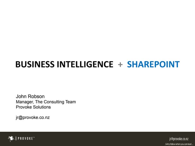B13 Driving Business Intelligence
