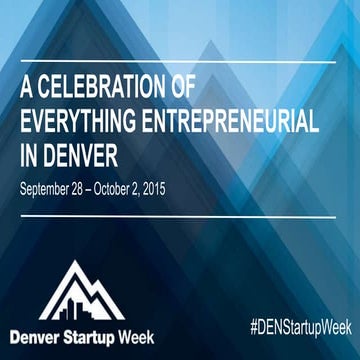 Denver Startup Week - Balancing Voices in Product Management