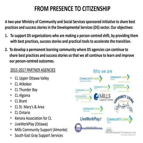 From Presence to Citizenship: Algonquin College DSW