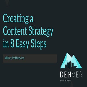 Creating a Content Strategy in 8 Easy Steps