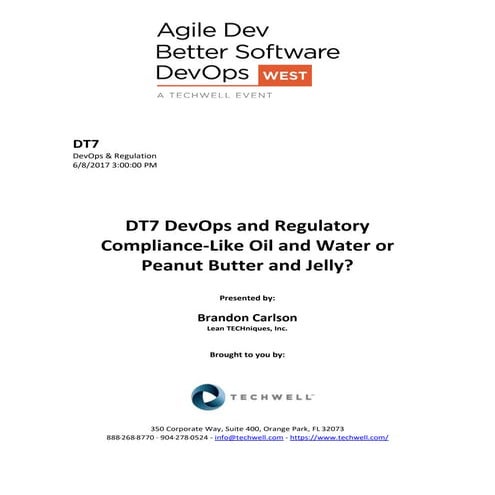 DevOps and Regulatory Compliance—Like Oil and Water or Peanut Butter and Jelly?