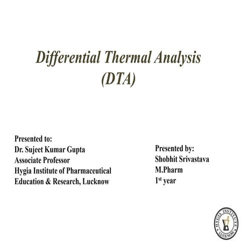 Differential Thermal Analysis (DTA)