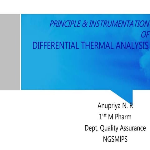 Differential Thermal Analysis