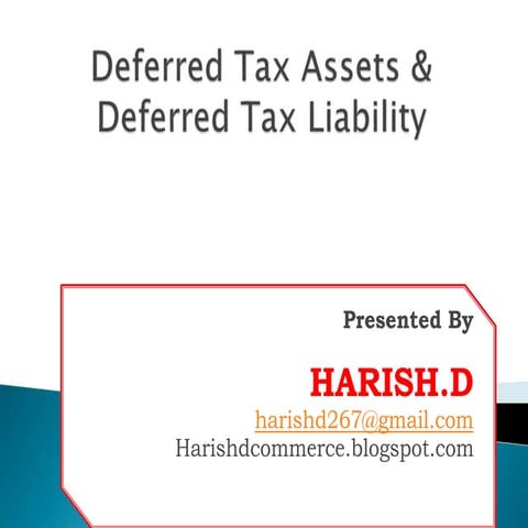 Deferred Tax Assets & Deferred Tax Liability