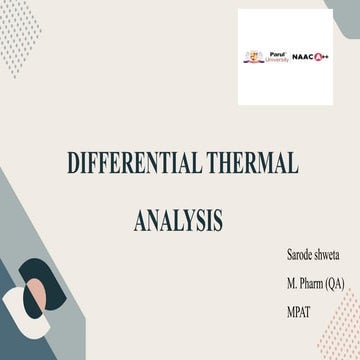 Differential thermal analysis M .PHARM MPAT