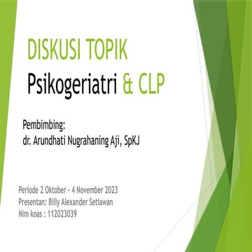 PPT DIMENSIA pada lansia terkait kesehatan mental | PPTX