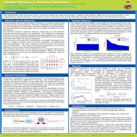 Graded Patterns in Attractor Networks