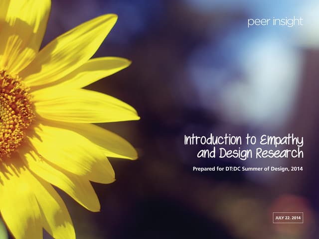 Introduction to Empathy and Design Research