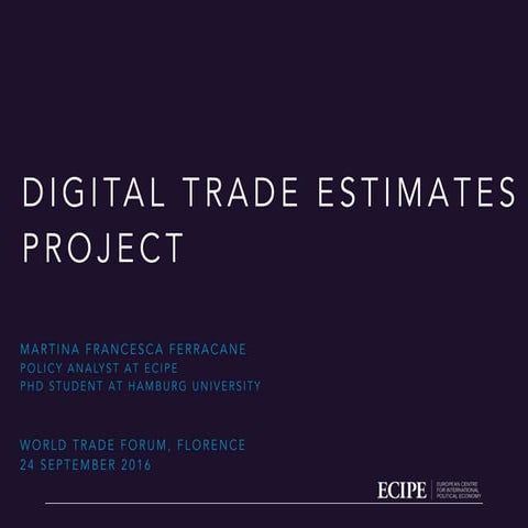 Digital Trade Estimates Project