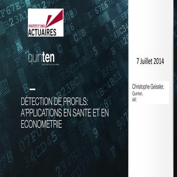 Détection de profils, application en santé et en économétrie   geissler