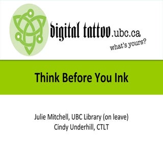 Digital Tattoo for  UBC Teacher Can...