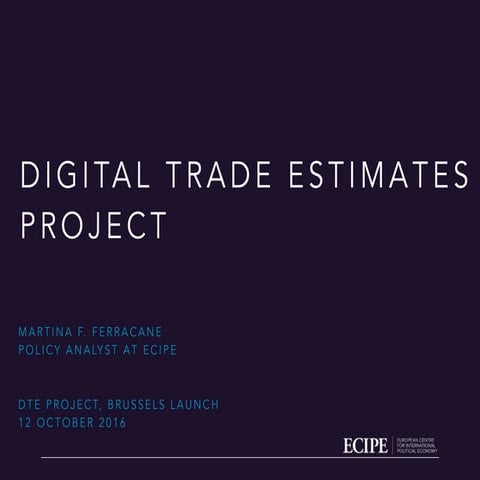 Digital Trade Estimates Project
