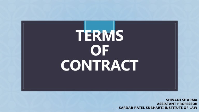 Term Of Contract Exemption Clauses