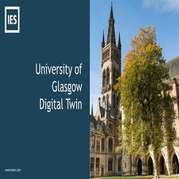 Digital Twin implementation on University of Glasgow campus